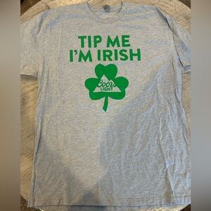 Gray T-Shirt with Green Graphic